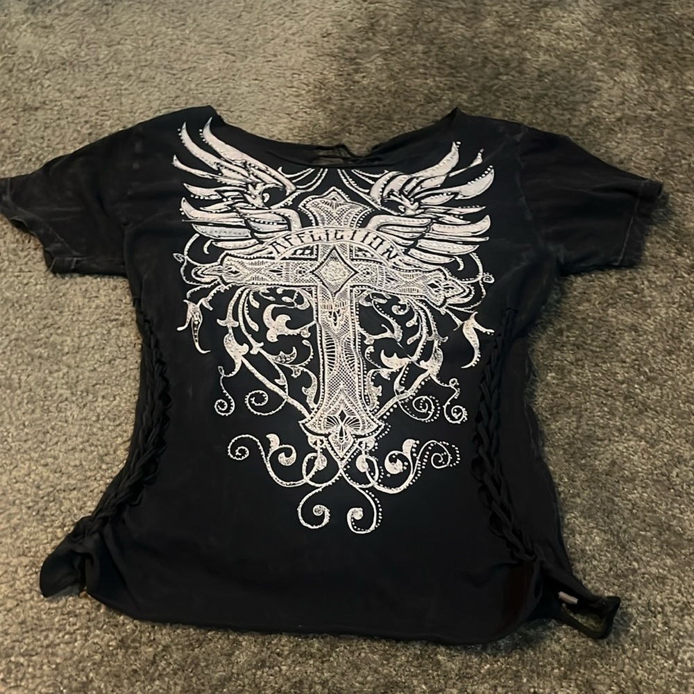 black affliction shirt